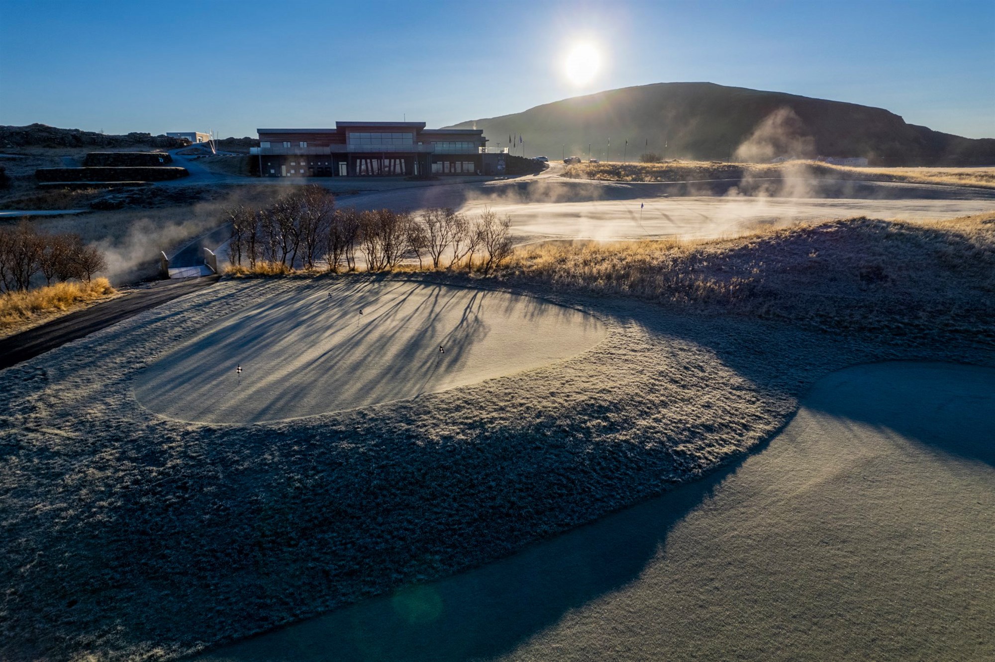 Glæsilegur Hlíðavöllur í haustblíðu